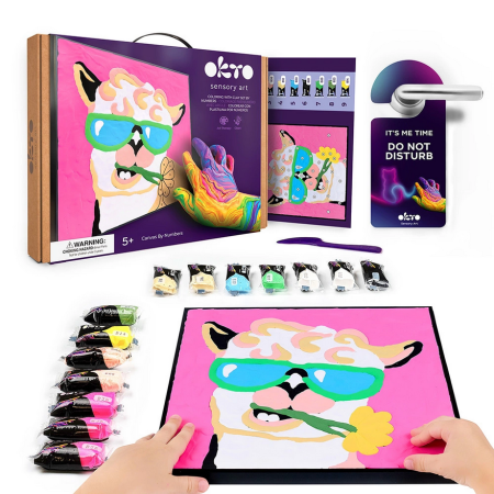 OKTO Kolorowanka z masy plastycznej po numerach I LAMA