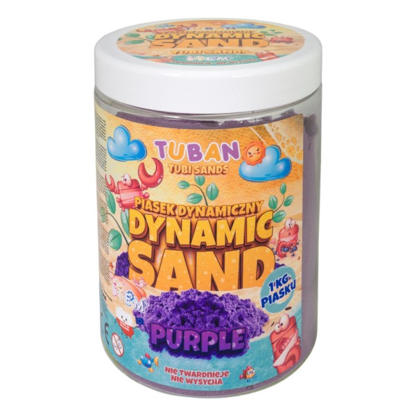 TUBAN Piasek dynamiczny 1 kg FIOLETOWY | 3+