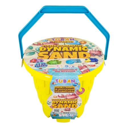 TUBAN Piasek dynamiczny plaża z wiaderkiem I piasek + foremki I 3+