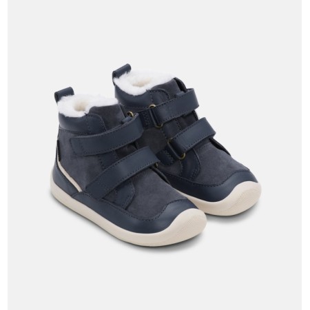 Bundgaard Marley TEX, Trzewiki Ocieplane Barefoot z membraną, Wełna, Navy