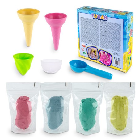 TUBAN Piasek kinetyczny, Zestaw LODZIARNIA 3+