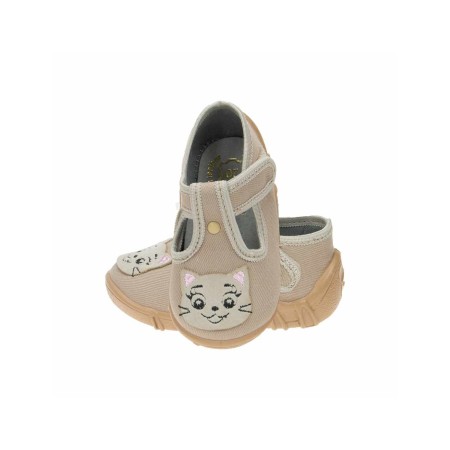 RAWEKS KAPCIE DZIEWCZĘCE ZE SKÓRZANĄ WKŁADKĄ, Lena L73, Beżowe Kotki