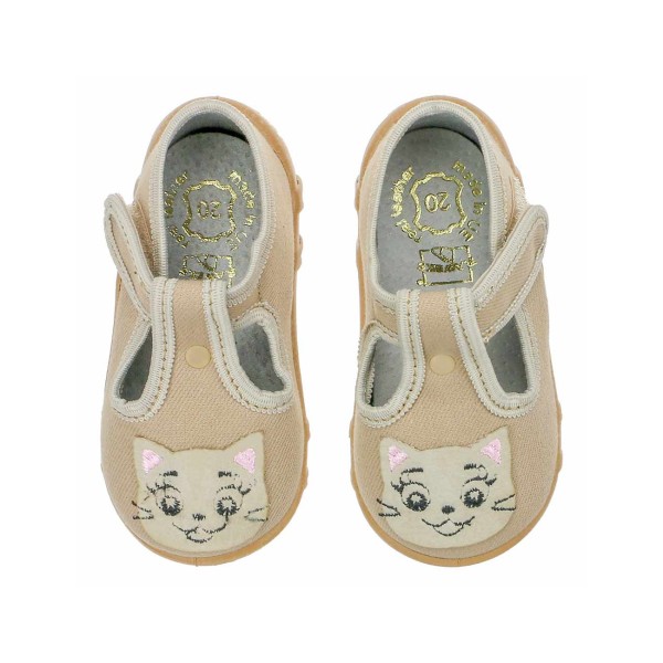 RAWEKS KAPCIE DZIEWCZĘCE ZE SKÓRZANĄ WKŁADKĄ, Lena L73, Beżowe Kotki