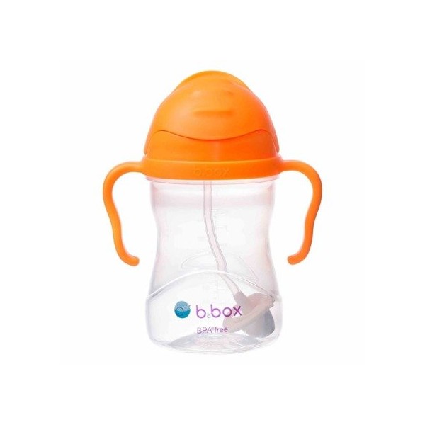 b.box bidon ze słomką 240 ml, Orange Fizz, pomarańczowy Kubek